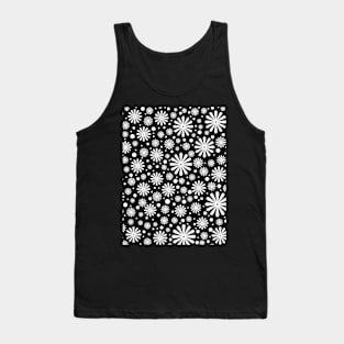 Black and white floral pattern Tank Top